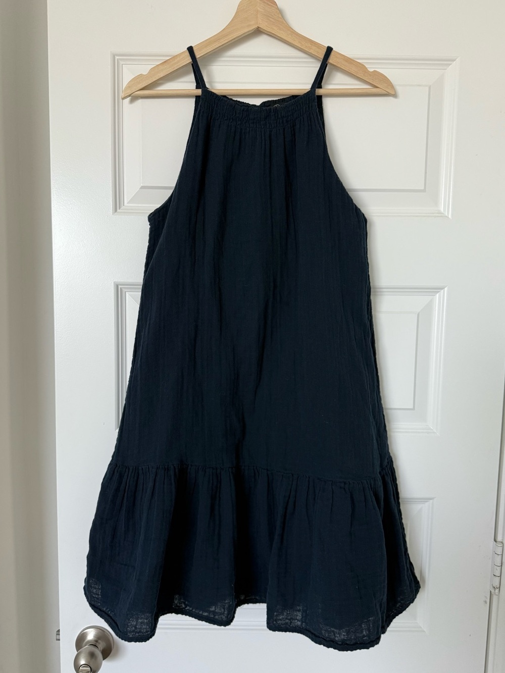 Rails Becca Cotton Gauze Mini Dress Navy Small Sleeveless Summer Dress